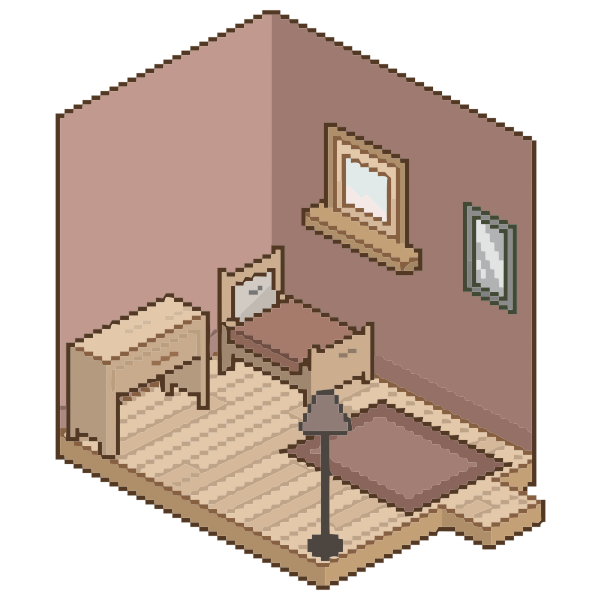 Isometric Pixel Room