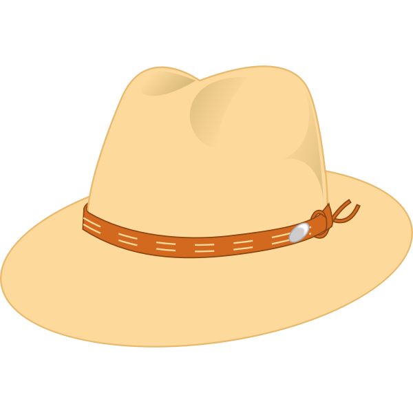 Panama style hat vector drawing