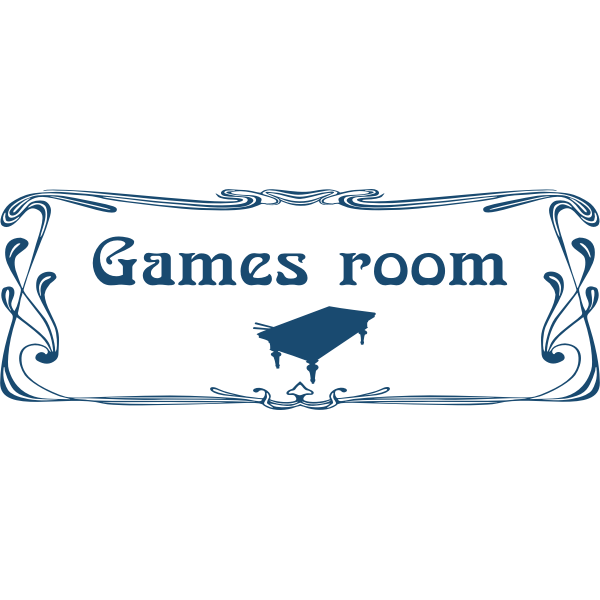 ''Games room'' door sign