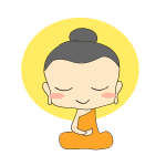 Little buddha girl vector