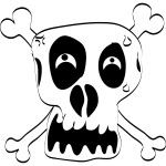 Graphics of scary monster skull