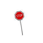 Tilted Stop sign vector image