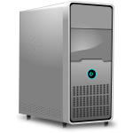 Vector clip art of computer unit