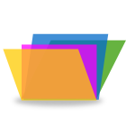 Vector image of colorful computer folder icon