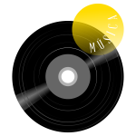 Gramophone record vector drawing