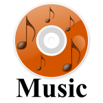 Music file icon vector drawing