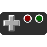 Vector graphics of retro gamepad