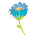 Blue flower vector