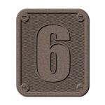 Metal number six vector image