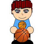 Boy with basketball