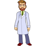 cartoon drawing man with beard