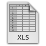 Spreadsheet document XLS icon