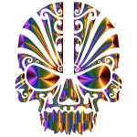 Tribal Skull Silhouette 2 Chromatic No BG