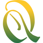 Q letter in yellow and green