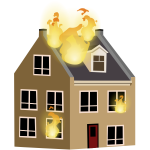 House on fire vector image