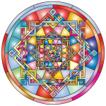 Interleaved Geometric Mandala Prismatic