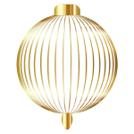 Christmas Ornament Silhouette Gold No BG