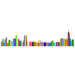 New York City Cityscape Skyline Panorama Silhouette Chromatic