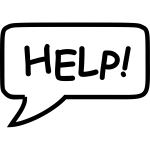 ''Help'' speech bubble