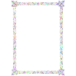 Vintage Floral Border Frame Polyprismatic No Black