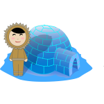 Inuit Girl and Igloo