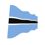 Waving flag of Botswana