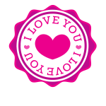 I love you vector sticker