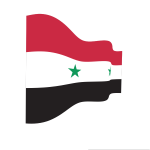 Waving flag of Syria