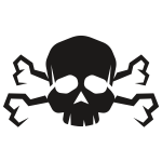 Skull stencil clip art