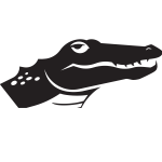 Alligator head silhouette