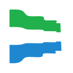 Waving flag of Sierra Leone