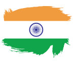 India national flag painted on white background