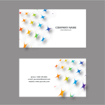 Business card design star shapes