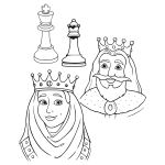 King and queen in chess