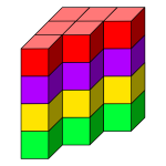 Colorful cube tower