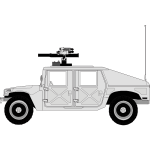 Vector graphics of military car