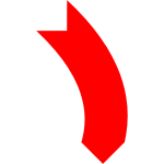 Red down arrow vector clip art