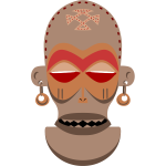 Vector image of Chokwe African mask