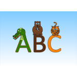 Animal alphabet vector illustration