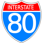 Interstate highway sign vector image