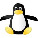 Plush tux vector image