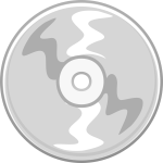 Vector clip art of gray compact disc