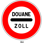 Vector illustration of douane traffic sign