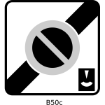 End of controlled parking zone with meter traffic sign vector image