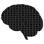 Brain puzzle silhouette