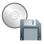 CD or floppy disk icon vector image