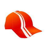 Vector illustration of a cap with racing stripes