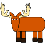 Cartoon image of a moose