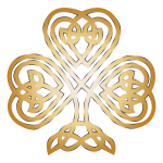 Vector illustration of modification of the Celtic shamrock