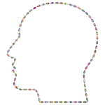 Chromatic DNA Helix Man Head